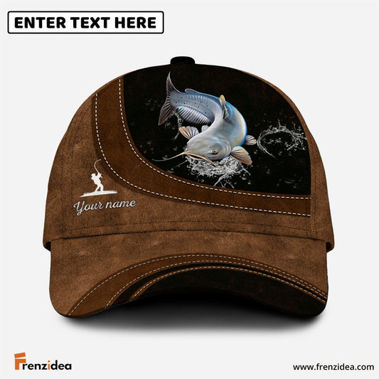 Frenzidea Custom Name Catfish Fishing Happiness Cap