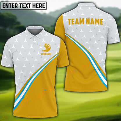 Frenzidea Golf Limited Line Art Golf Lover Ball Customized Name, Team Name 3D Shirts (4 Colors)