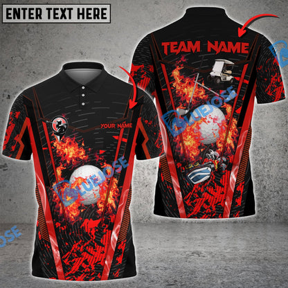 Frenzidea Golf Abstract Grunge Texture Customized Name, Team Name 3D Shirts ( 6 Colors )
