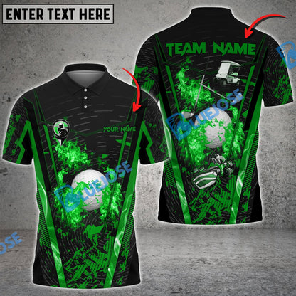 Frenzidea Golf Abstract Grunge Texture Customized Name, Team Name 3D Shirts ( 6 Colors )