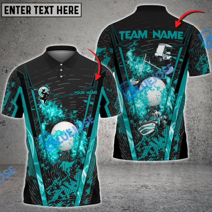 Frenzidea Golf Abstract Grunge Texture Customized Name, Team Name 3D Shirts ( 6 Colors )