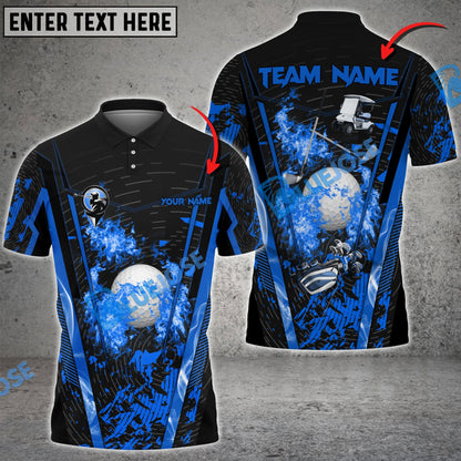 Frenzidea Golf Abstract Grunge Texture Customized Name, Team Name 3D Shirts ( 6 Colors )