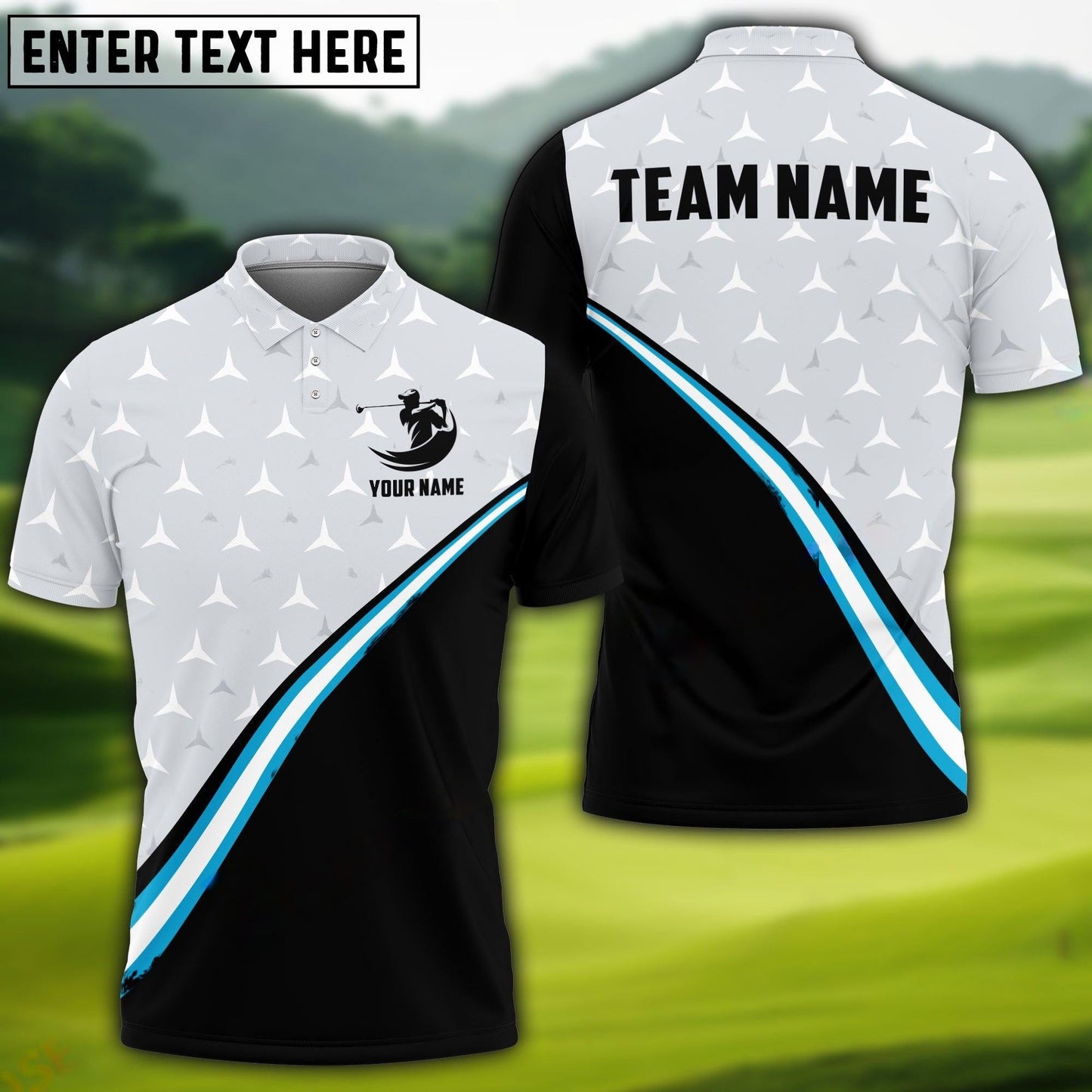 Frenzidea Golf Limited Line Art Golf Lover Ball Customized Name, Team Name 3D Shirts (4 Colors)