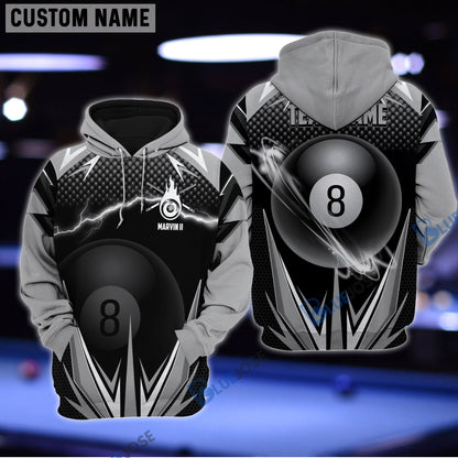 Frenzidea Gray Billiard Personalized Name, Team Name Unisex Shirt