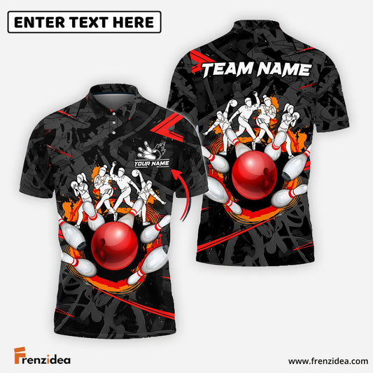 Frenzidea Bowling And Pins Around The World Customized Name 3D Shirt (4 Colors)