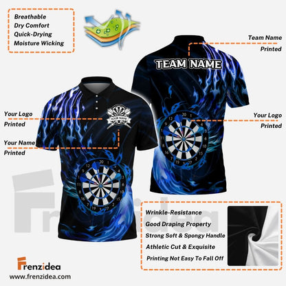 Frenzidea Darts Fire Claws Personalized Name, Team Name 3D Shirt (4 Colors)