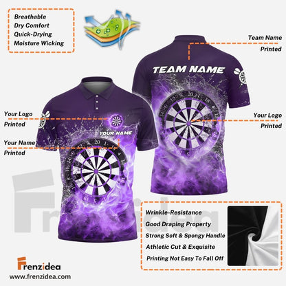 Frenzidea Darts Steaming Water Personalized Name, Team Name 3D Shirt (4 Colors)