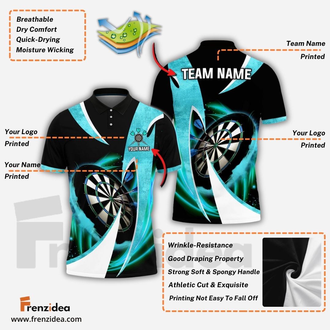 Frenzidea Darts Wind Blade Personalized Name, Team Name 3D Shirt (4 Colors)