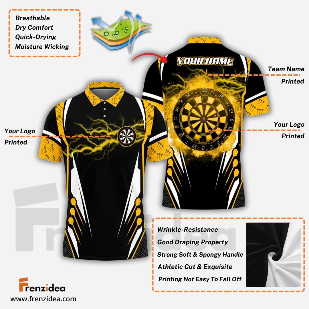 Frenzidea Darts Thunder Personalized Name 3D Shirt