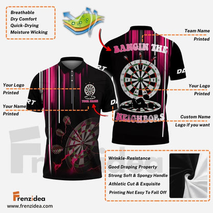 Frenzidea Darts Sexy Personalized Name 3D Shirt