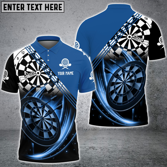 Frenzidea Darts Blue Personalized Name 3D Shirt