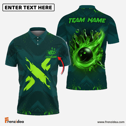Frenzidea Bowling And Pins X Factor Customized Name 3D Shirt (4 Colors)