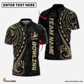 Frenzidea Bowling And Pins Maori Customized Name 3D Shirt (4 Colors)