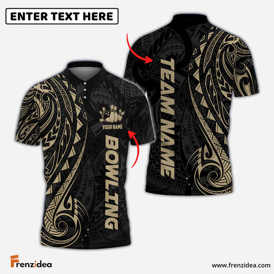 Frenzidea Bowling And Pins Maori Customized Name 3D Shirt (4 Colors)