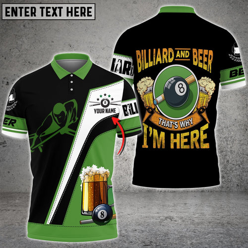 Frenzidea Billiard And Beer Lover Personalized Unisex Shirt