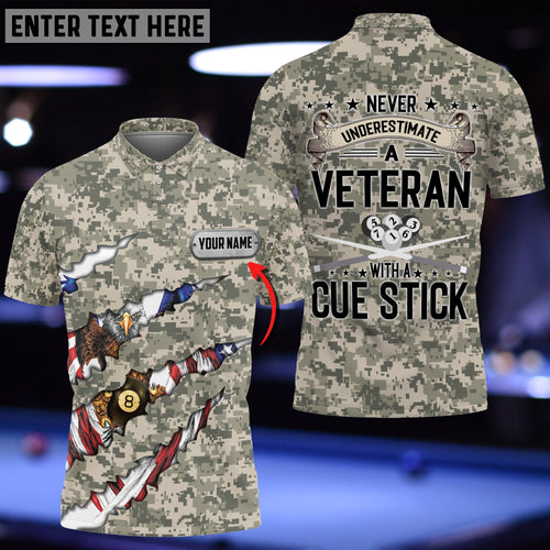 Frenzidea Billiard Veteran With A Cue Stick Personalized Unisex Shirt