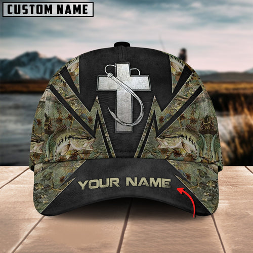 Frenzidea Personalized FIshing Cross Camo Classic Cap