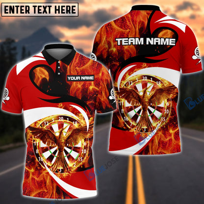Frenzidea Phoenix Fire Personalized Name, Team Name 3D Shirt (4 Colors)