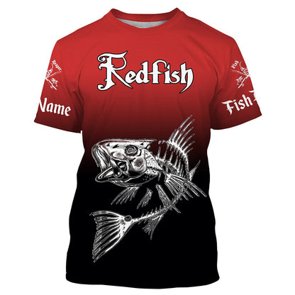 Frenzidea Redfish Puppy Drum Fishing Custom Name 3D Shirts