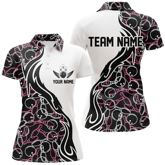 Frenzidea Bowling Pattern Classic Personalized All Over Printed Shirt For Women