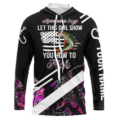 Frenzidea Move Over Boys Let This Girl Show You How To Fish Musky Pink Camo Custom 3D Shirts