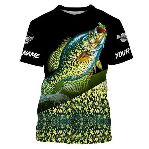 Frenzidea Custom Name Crappie Freshwater Fishing Shirts