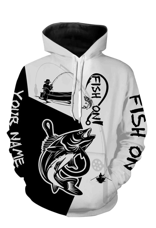 frenzidea Walleye Fish On Custome Name 3D Hoodie