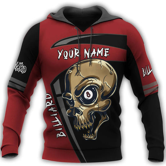 Frenzidea 3D Skull Billiard Personalized Unisex Shirt