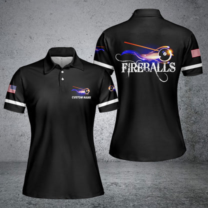 Frenzidea Billiard Personalized Polo Shirt For Fireballs Team