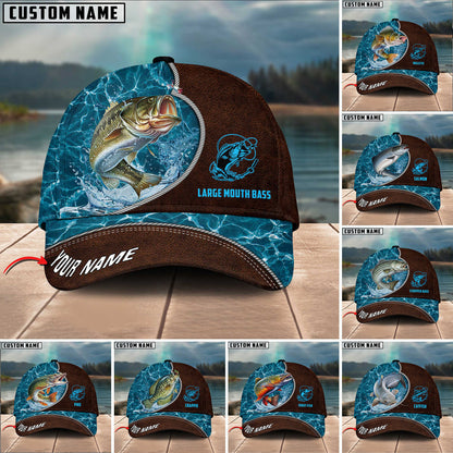 Frenzidea Personalized Epic Shudore Fashion Fishing 3D Cap ( Large Mouth Bass, Walleye, Stripped Bass, Trout Fish, Catfish, Crappie, Salmon, Pike )