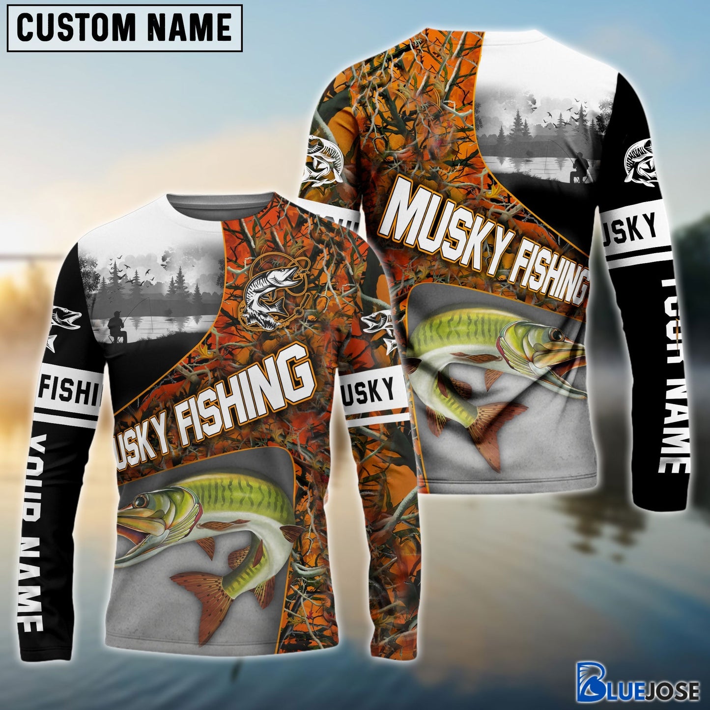 Frenzidea Musky ( Muskie) Fishing Custom Name 3D Shirt