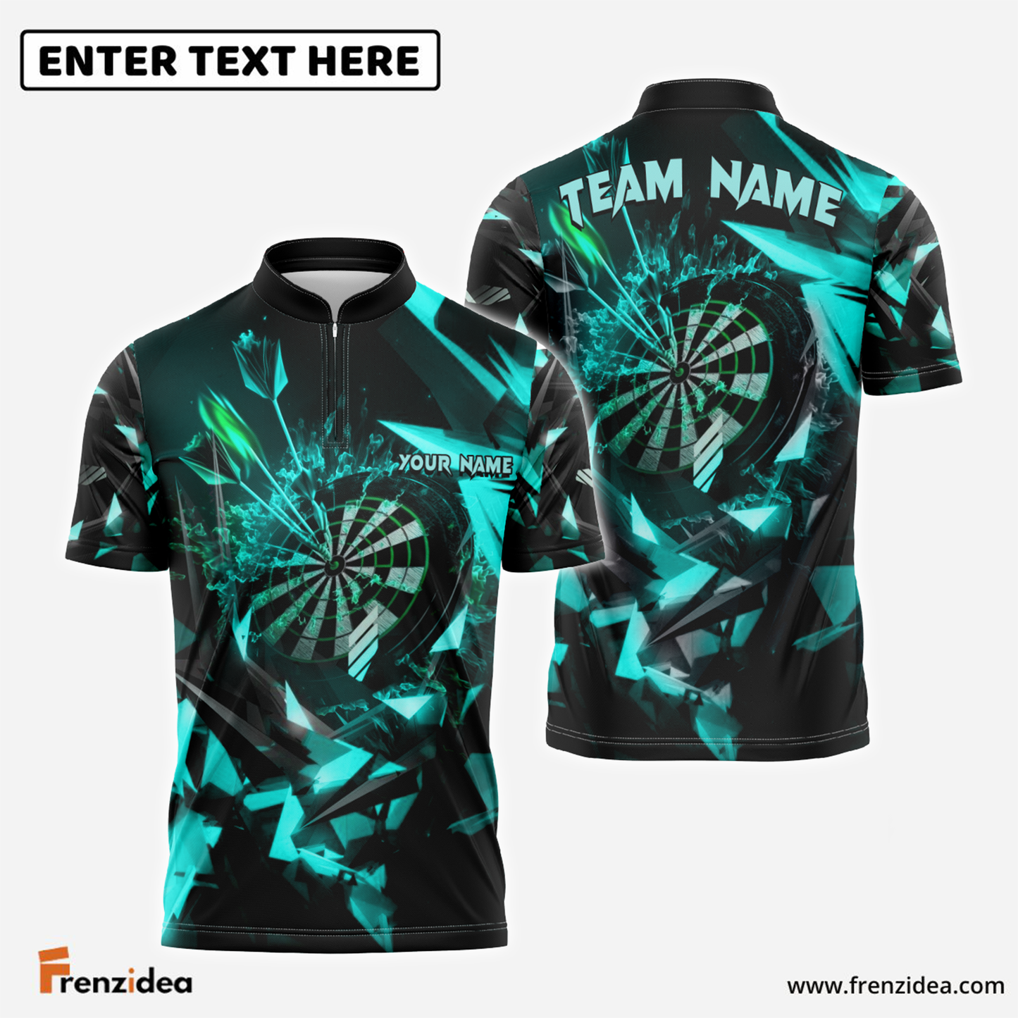 Frenzidea Thunder Rising Darts Personalized Name, Team Name 3D Shirt (6 Colors)