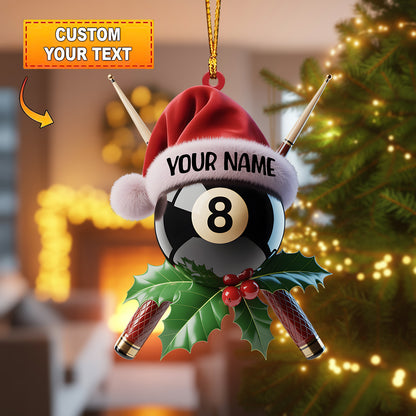 Frenzidea Santa Hat 8-Ball Christmas Ornament