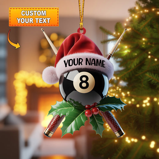 Frenzidea Santa Hat 8-Ball Christmas Ornament