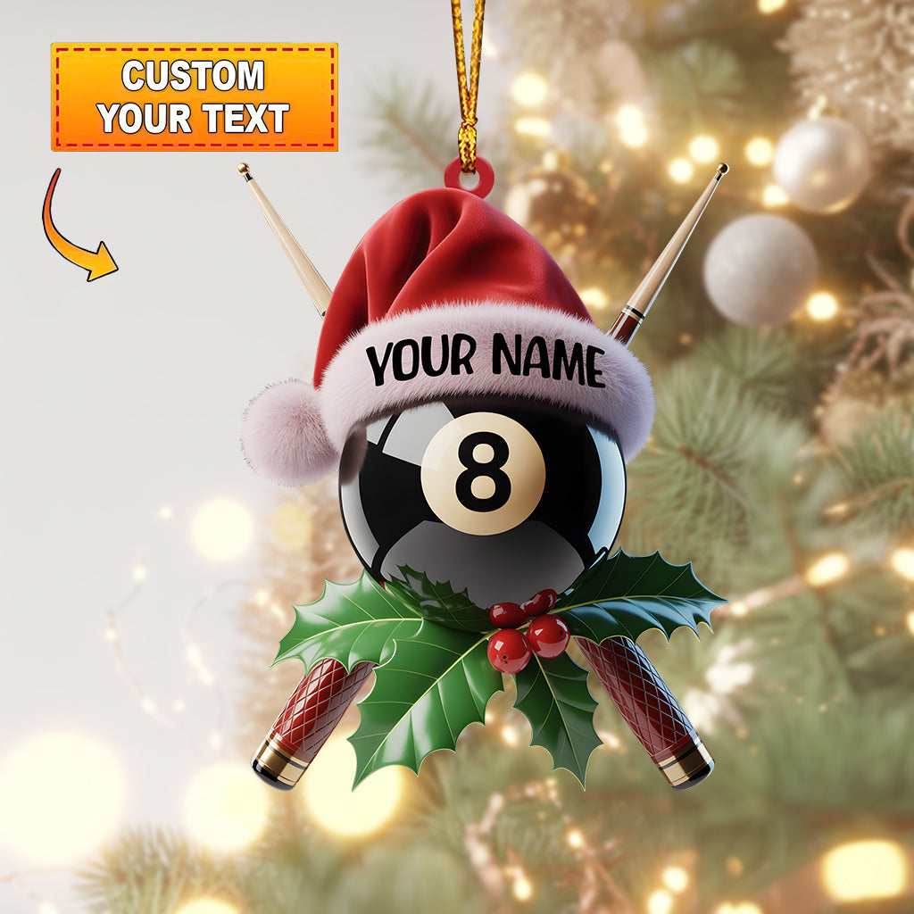 Frenzidea Santa Hat 8-Ball Christmas Ornament