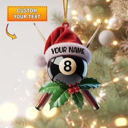 Frenzidea Santa Hat 8-Ball Christmas Ornament