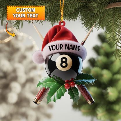 Frenzidea Santa Hat 8-Ball Christmas Ornament