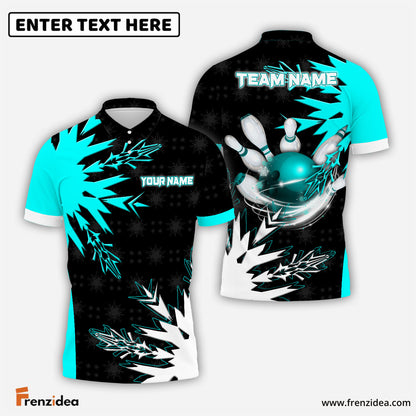 Frenzidea Bowling Rolling Impact Customized Name 3D Shirt (4 Colors)