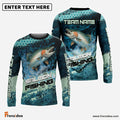 Frenzidea Salmon Fishing Aqua Strike Custom Name & Team Name 3D Shirts