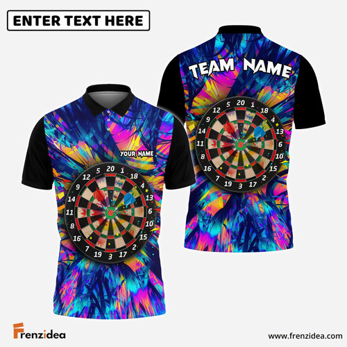 Frenzidea Darts Colorful Lightning Personalized Name, Team Name 3D Shirt