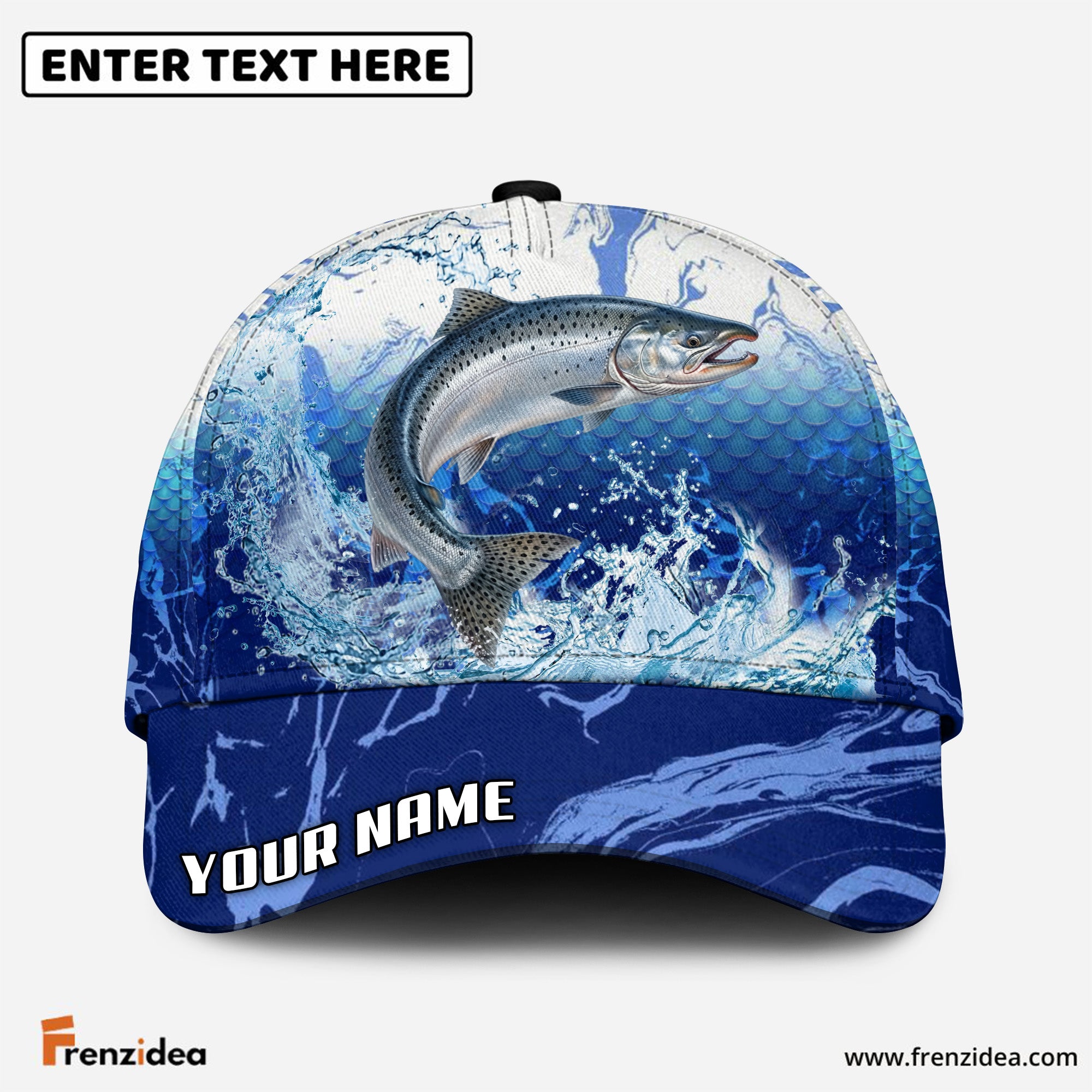 (12 Breeds) Frenzidea Freshwater Strike Fishing Legend Customized Name 3D Cap