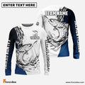 Frenzidea Salmon Fishing Ink Splash Custom Name & Team Name 3D Shirts