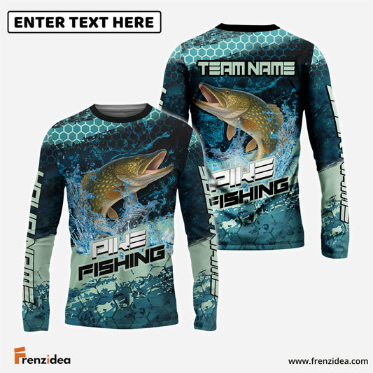 Frenzidea Pike Fishing Aqua Strike Custom Name & Team Name 3D Shirts