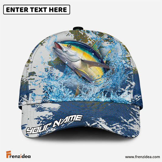 Frenzidea Tuna Fishing Hooked on Victory Personalized Cap