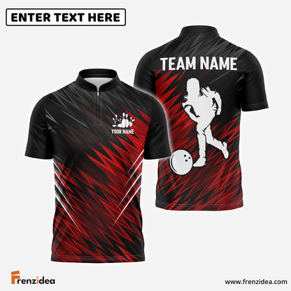 Frenzidea Bowling Player Pattern Personalized Name, Team Name 3D Shirt