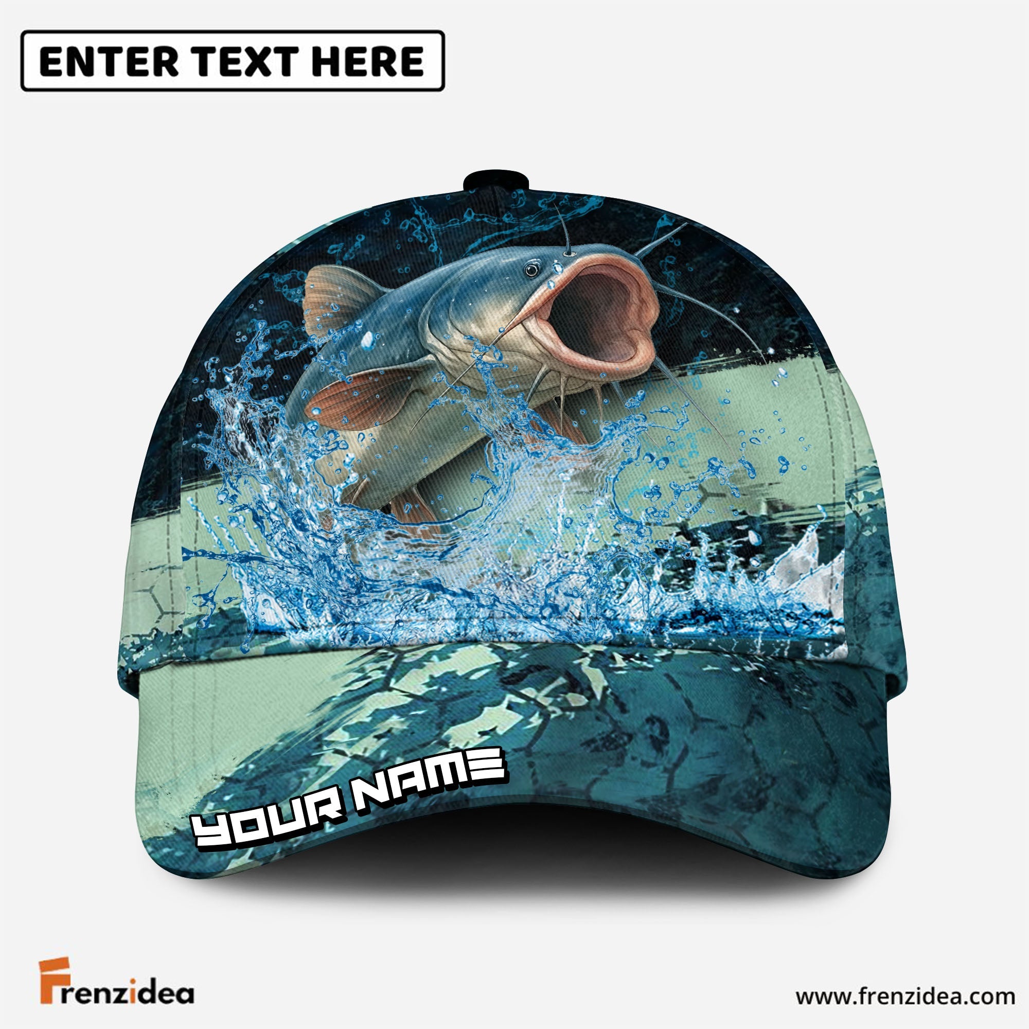 Frenzidea Catfish Fishing Aqua Strike Personalized Cap