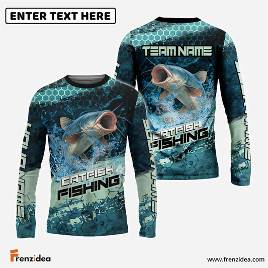 Frenzidea Catfish Fishing Aqua Strike Custom Name & Team Name 3D Shirts