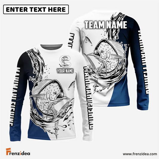 Frenzidea Mahi Mahi Fishing Ink Splash Custom Name & Team Name 3D Shirts