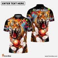 Frenzidea Bowling and Pins Tiger Customized Name, Team Name 3D Shirt