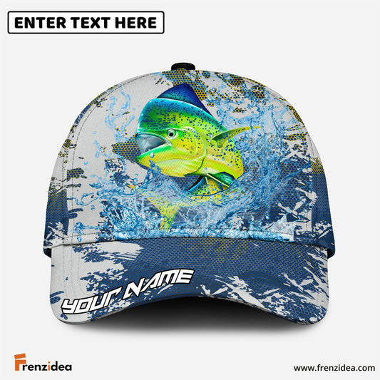 Frenzidea Mahi Mahi Fishing Hooked on Victory Personalized Cap